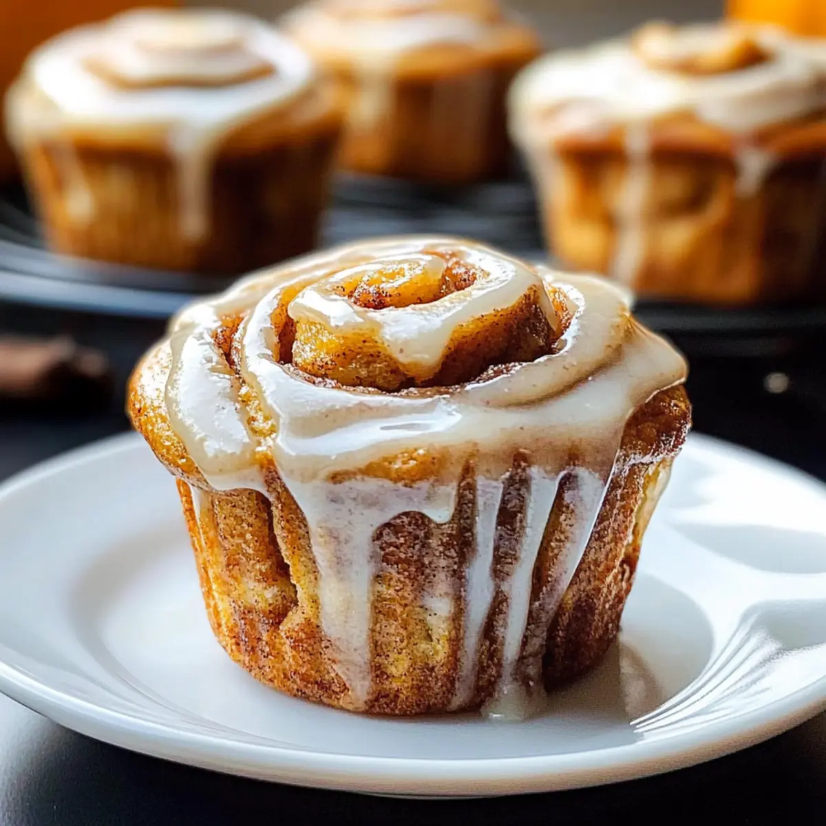 Pumpkin Cinnamon Roll Muffins
