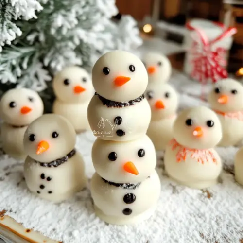 No-Bake Snowman Truffles