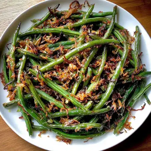 Roasted Green Beans with Caramelized Shallots