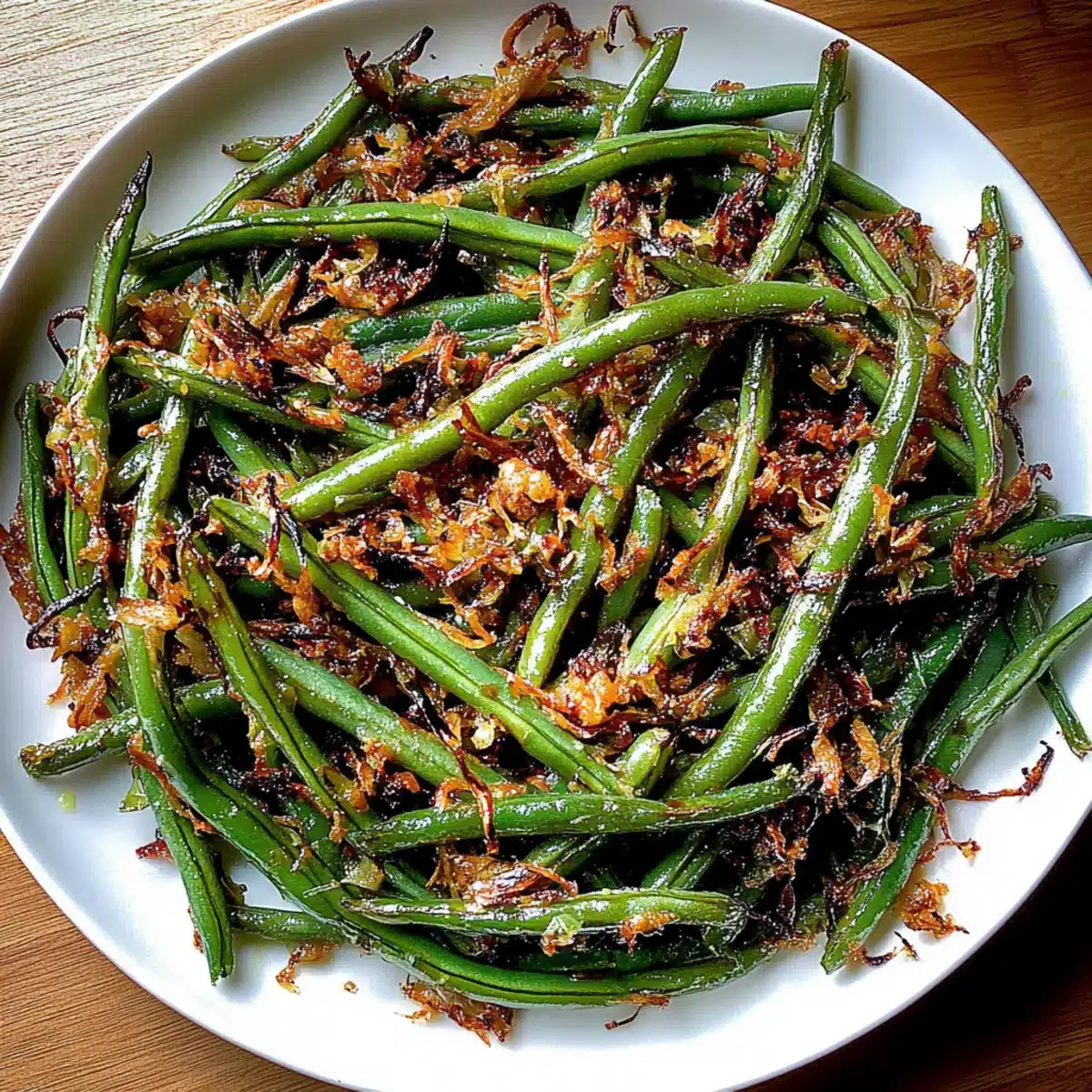 Roasted Green Beans with Caramelized Shallots
