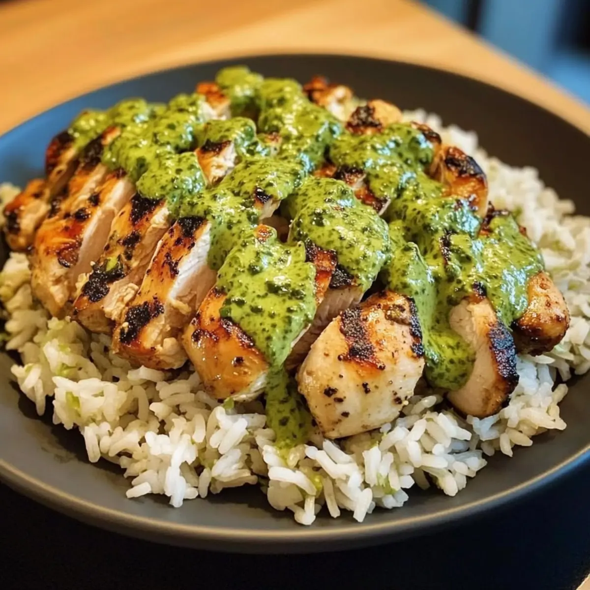 Peruvian Chicken with Aji Verde & Cilantro Rice