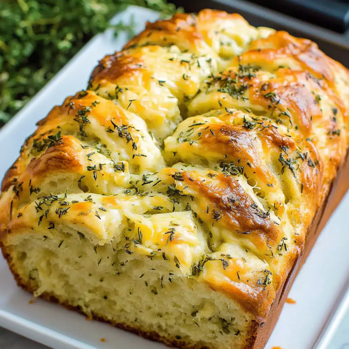 Savory herb and cheese quick bread