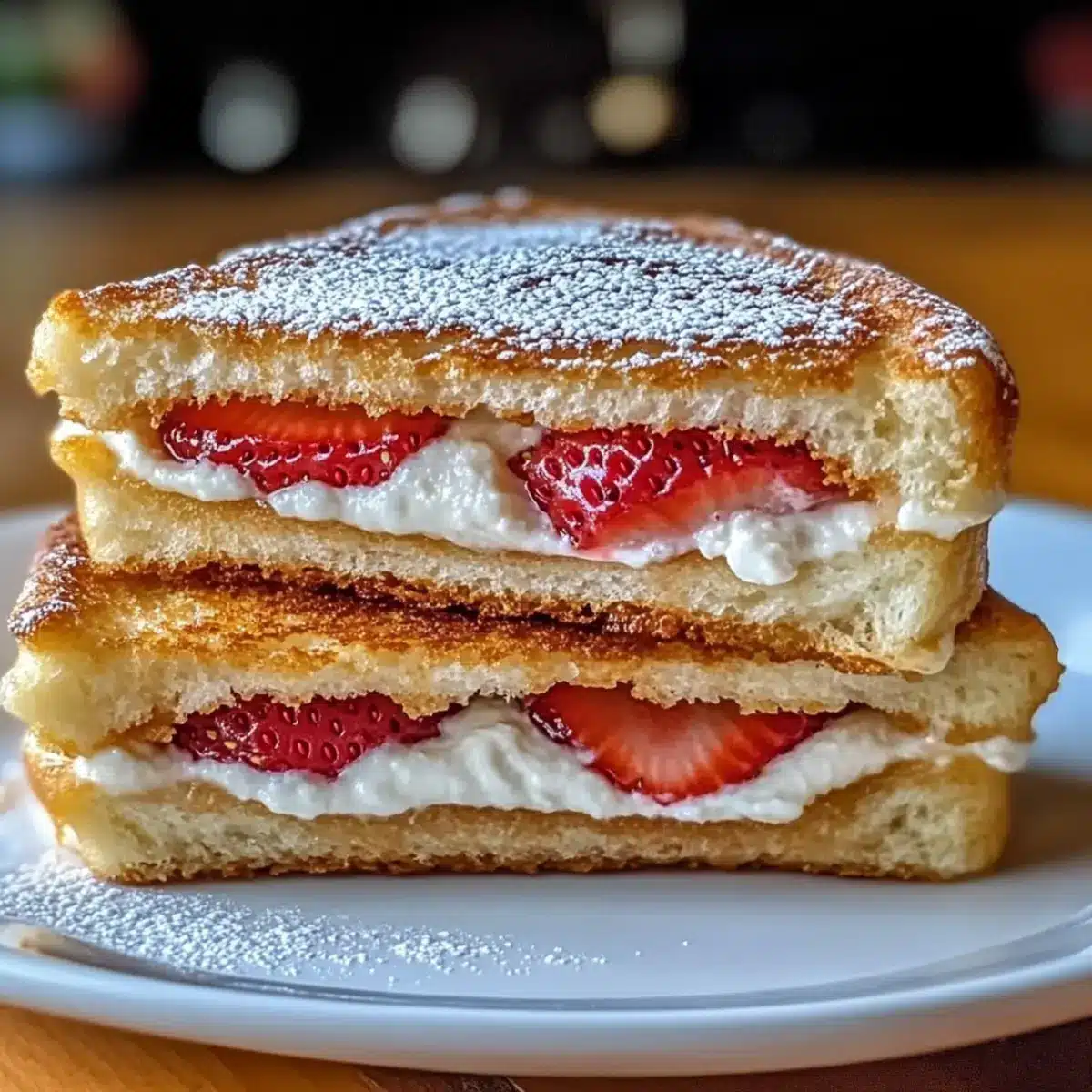 Fried Strawberry Cheesecake Sandwiches