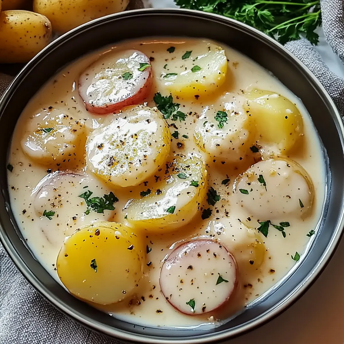 Creamy Garlic Sauce Potatoes