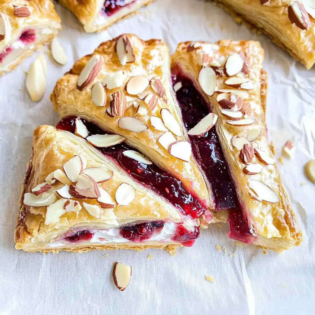 Raspberry Almond Puff Pastry Danish