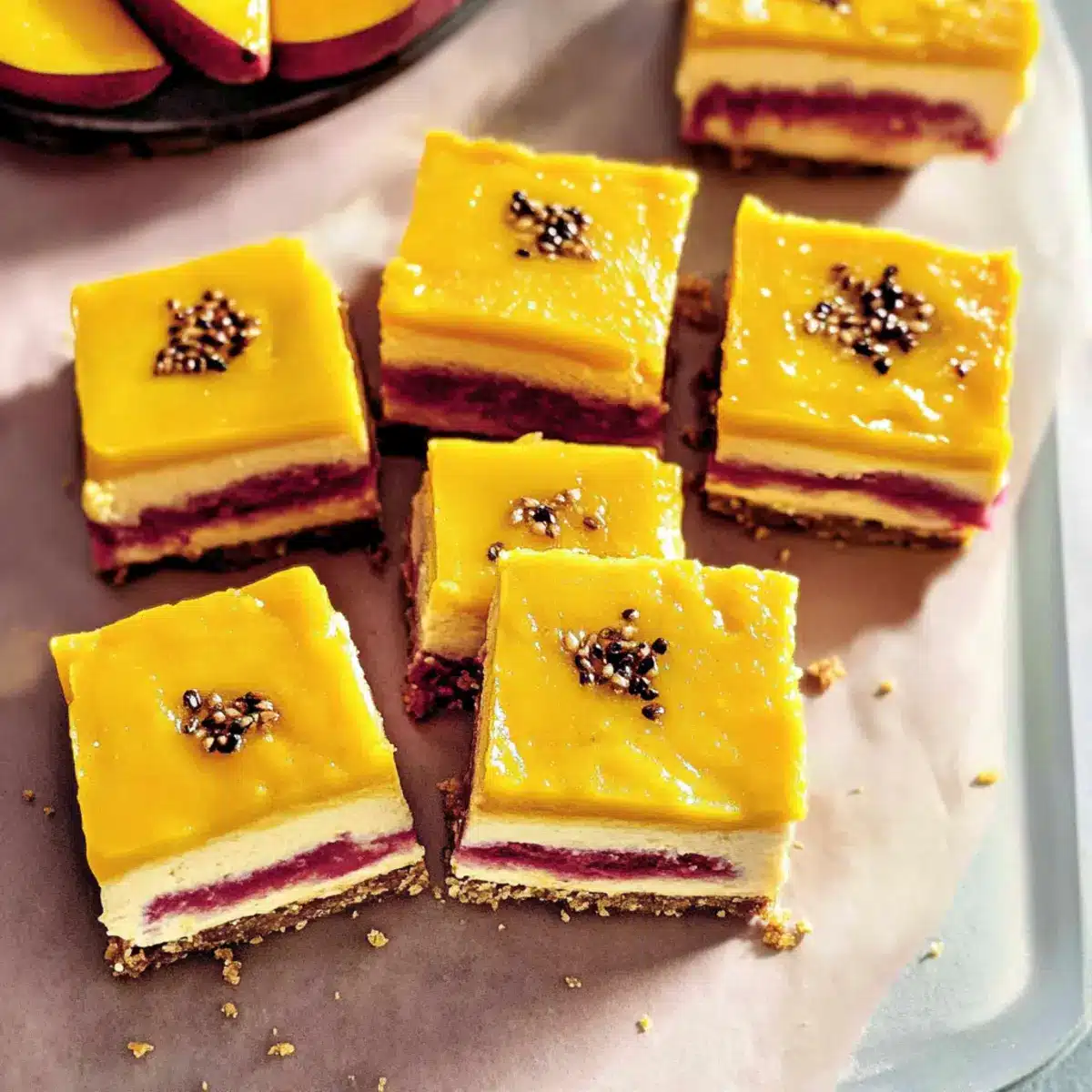 Vegan Mango Cheesecake Bars