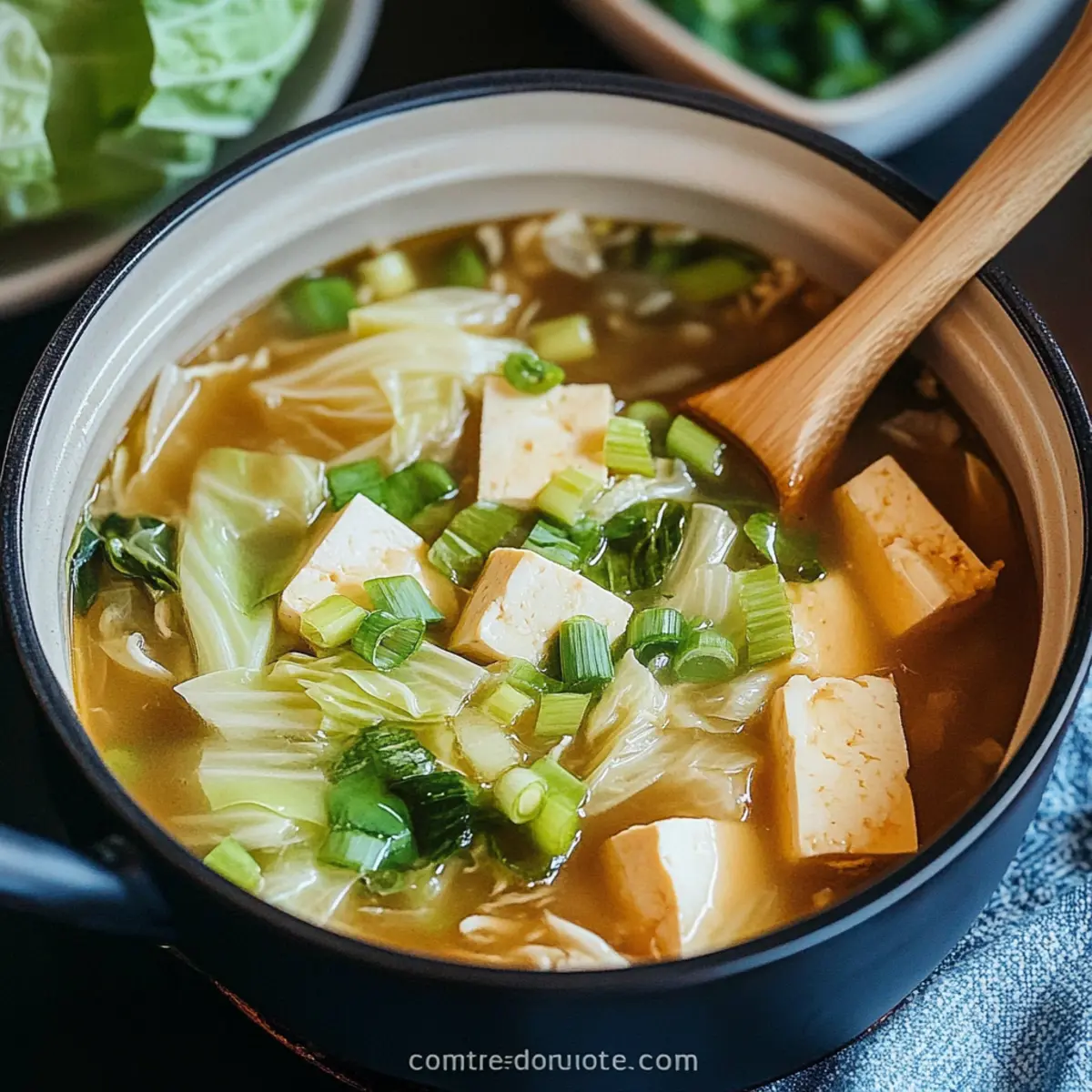 Napa Cabbage Tofu Soup