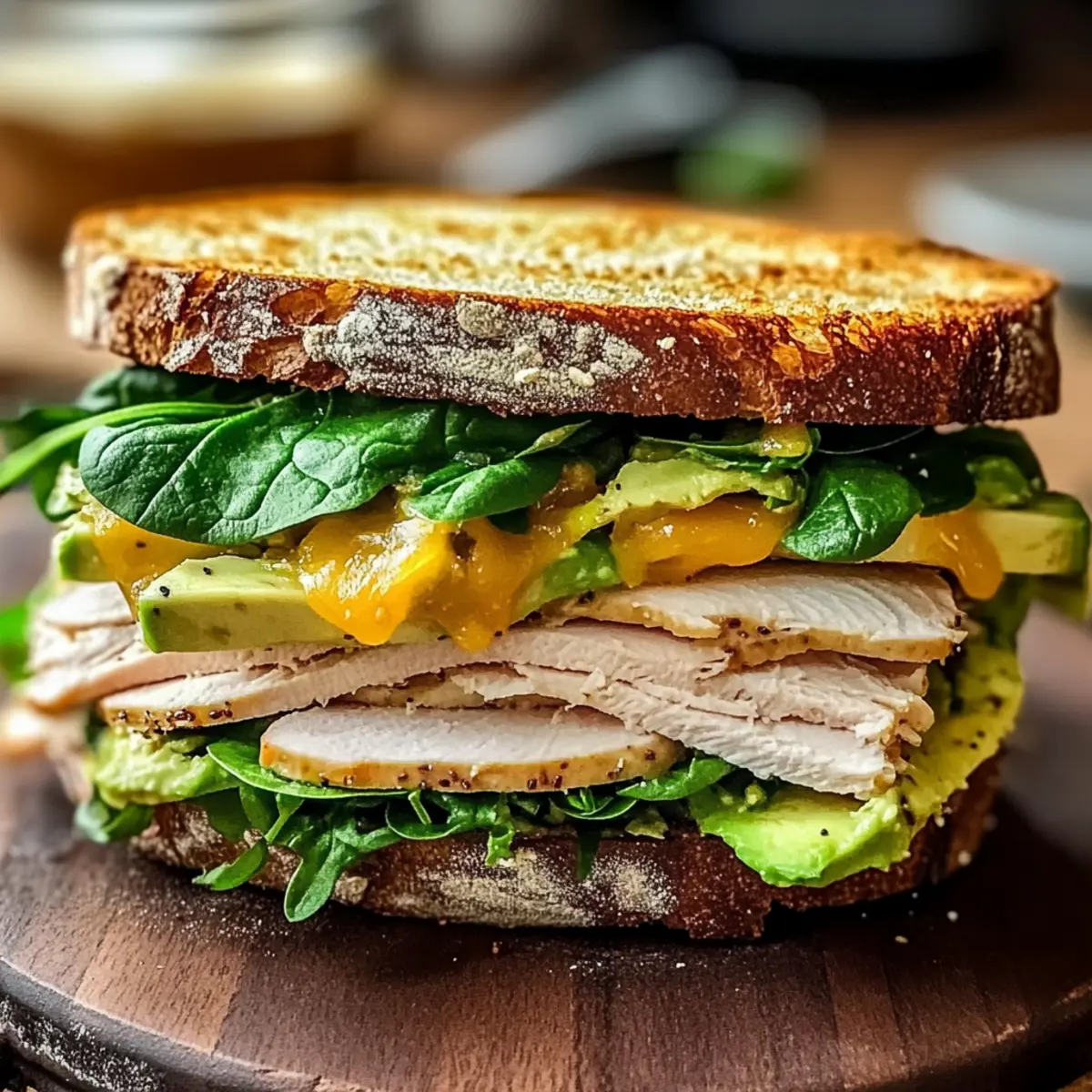Honey Mustard Turkey Avocado Sandwich