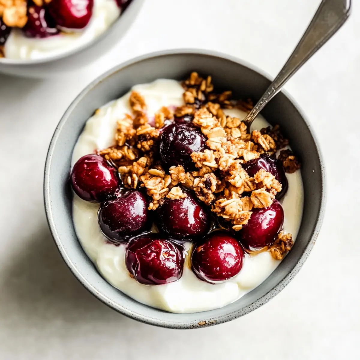 Roasted Cherry Yogurt Bowl