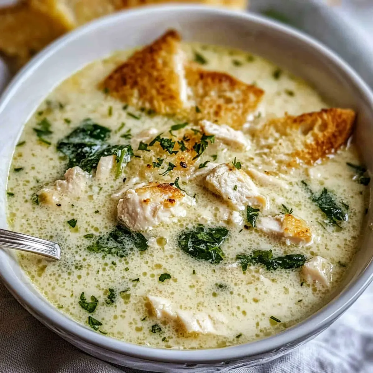 Garlic Parmesan Chicken Soup
