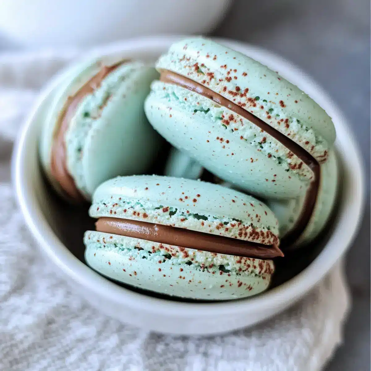 Cadbury Egg Macarons
