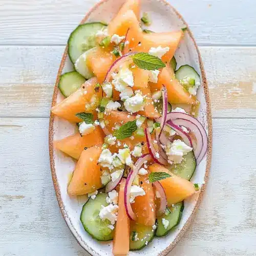 Melon and Cucumber Mint Salad