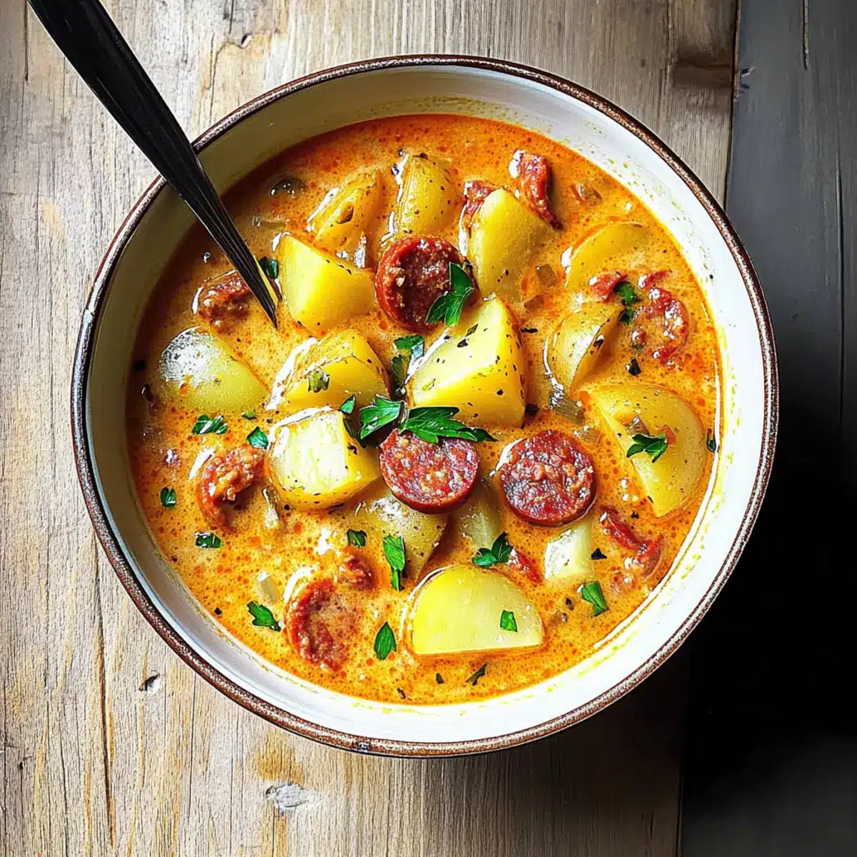 Spanish Potato Soup with Chorizo