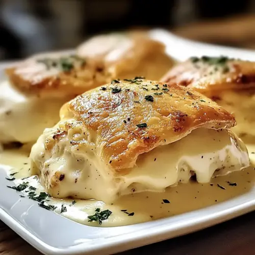 Chicken Pillows with Creamy Parmesan
