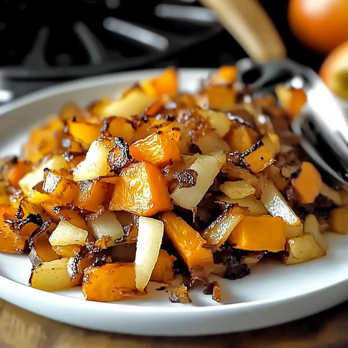 Caramelized Sweet Potato Apple Hash Browns